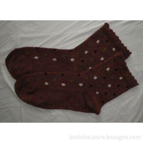 Autumn / Winter Womens Wool Socks Polyester Jacquard Warm K